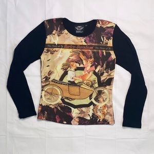 Harley Davidson long sleeve graphic shirt XS